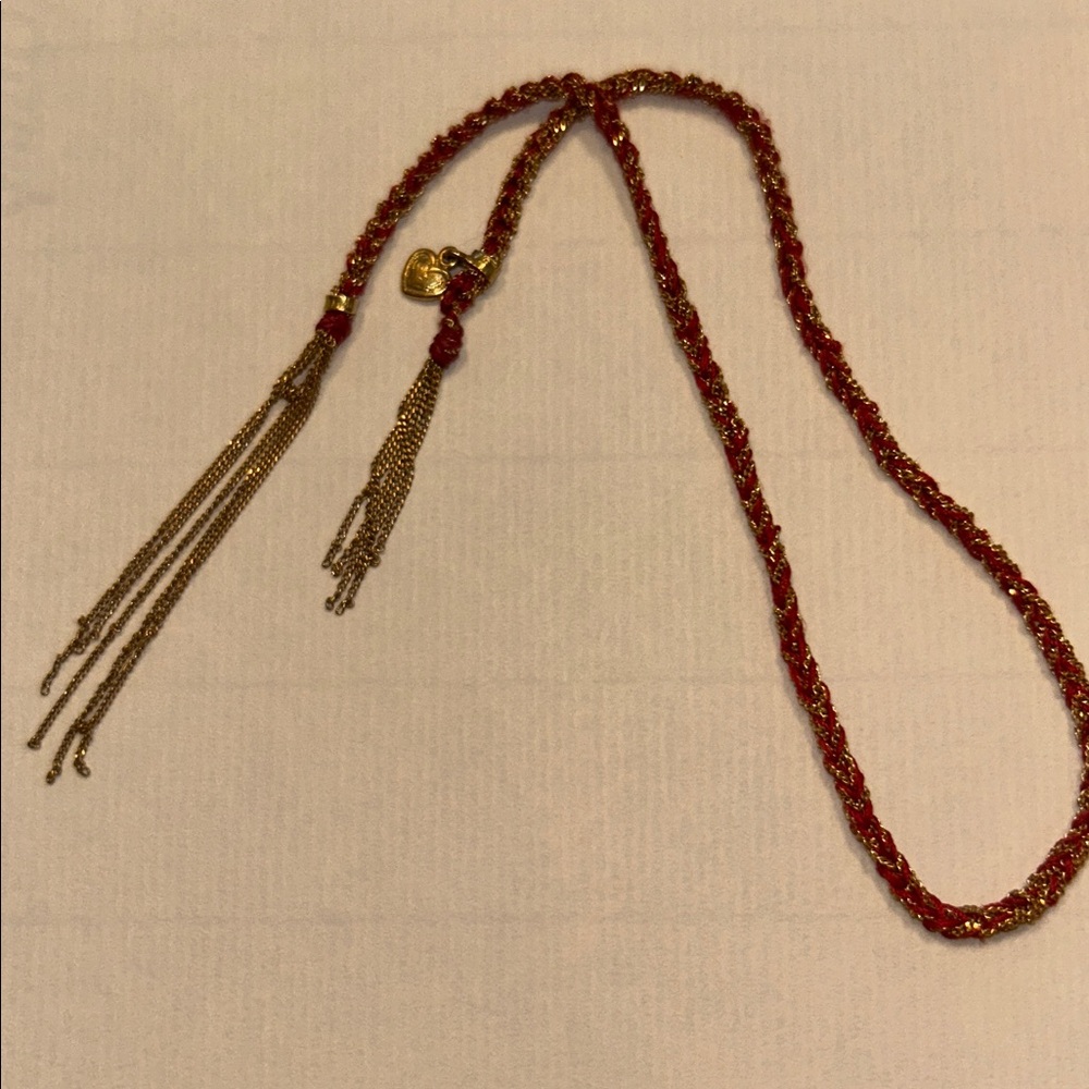 Red and Gold Thread Bracelet